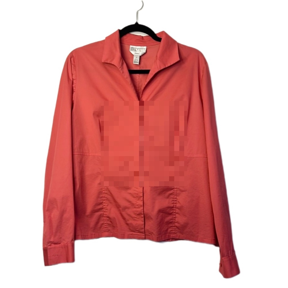 Talbots Collection Coral Button Down Long Sleeve Shirt Size 14